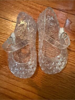 Clear Sparkle Jelly Mary Jane Baby Shoes